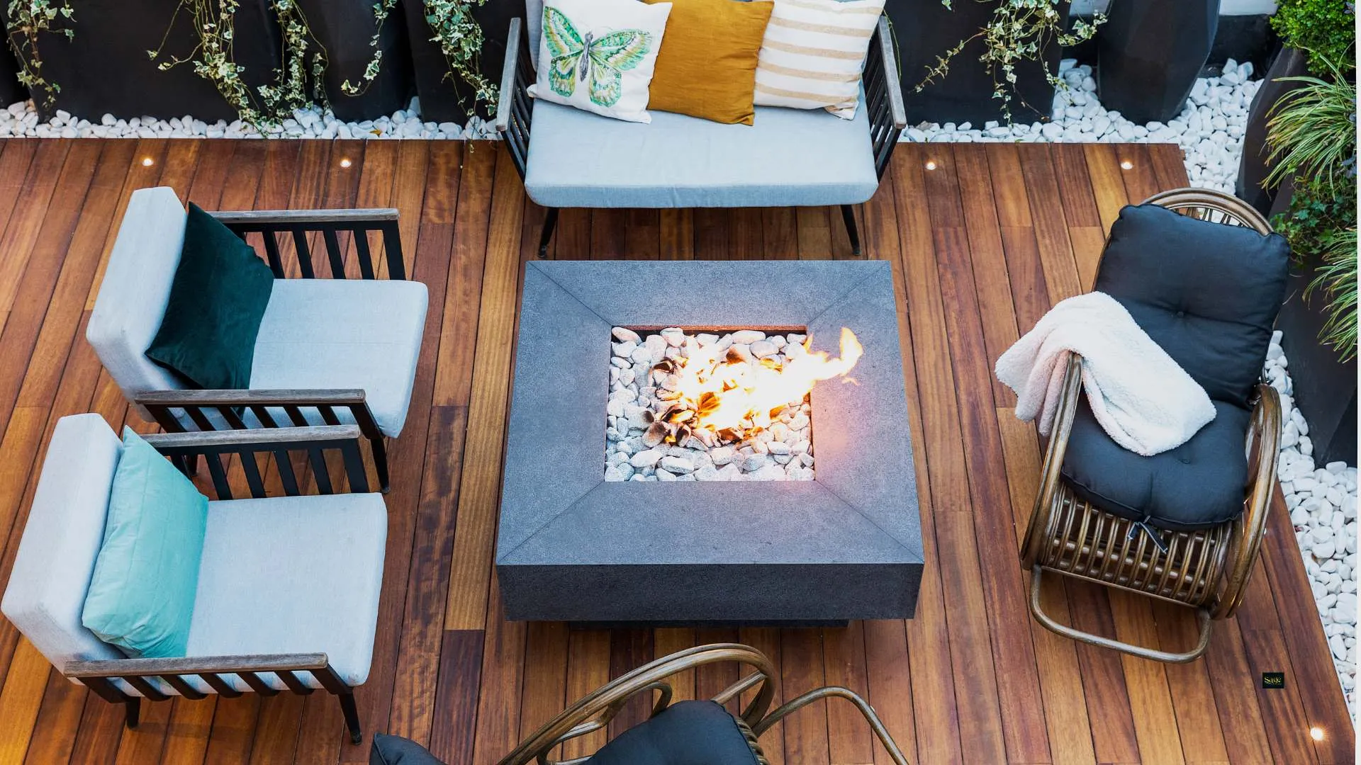 deck addition with fire pit Fulshear Houston Katy Cypress TX
